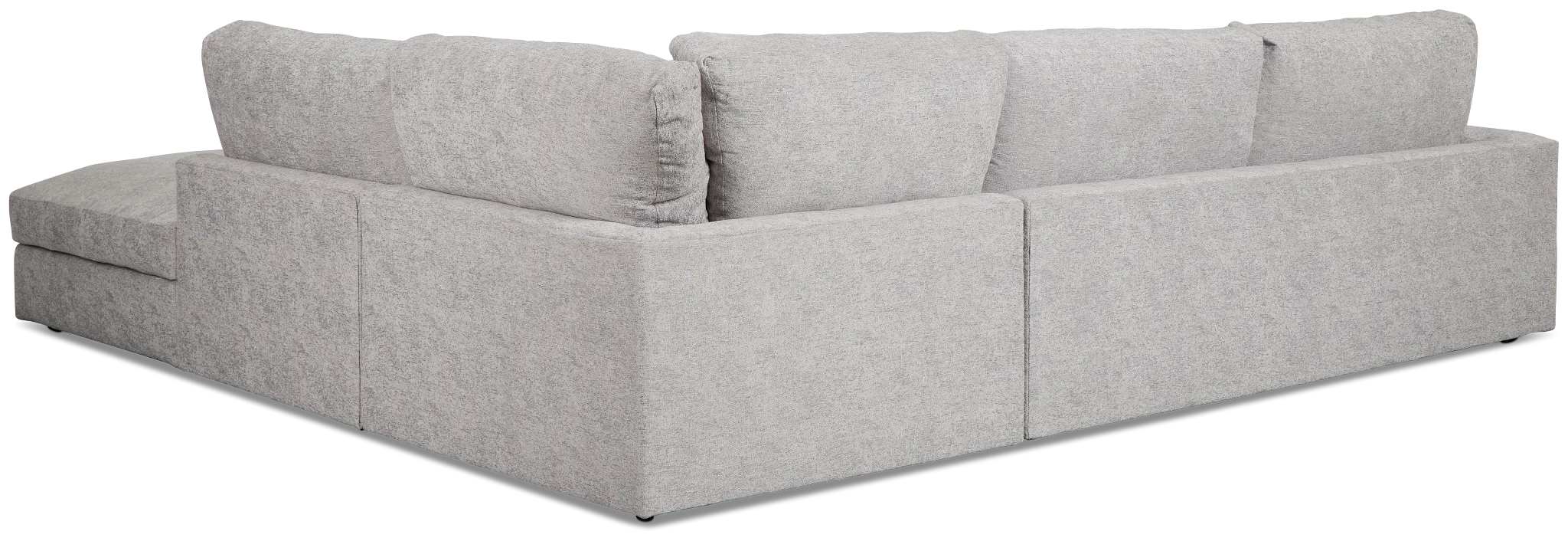 Calista Pewter Fabric Large Right Bumper Sectional