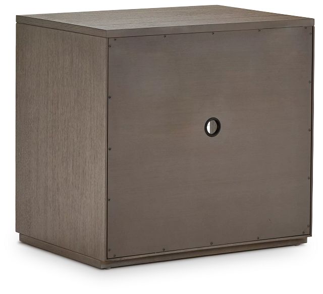 Highline Gray Open Cabinet