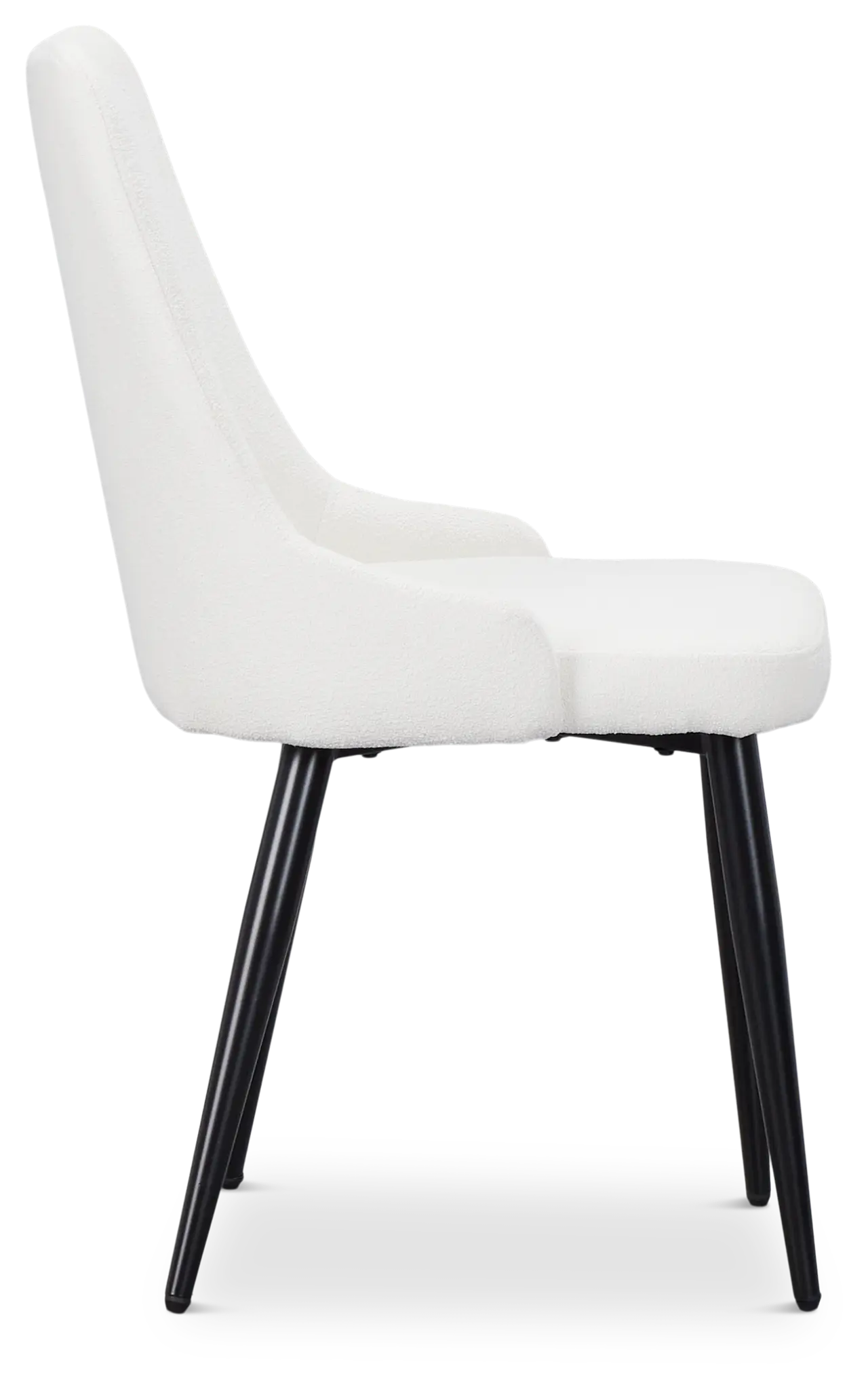 Andover White Curved Upholstered Side Chair Andover White Curved Upholstered Side Chair