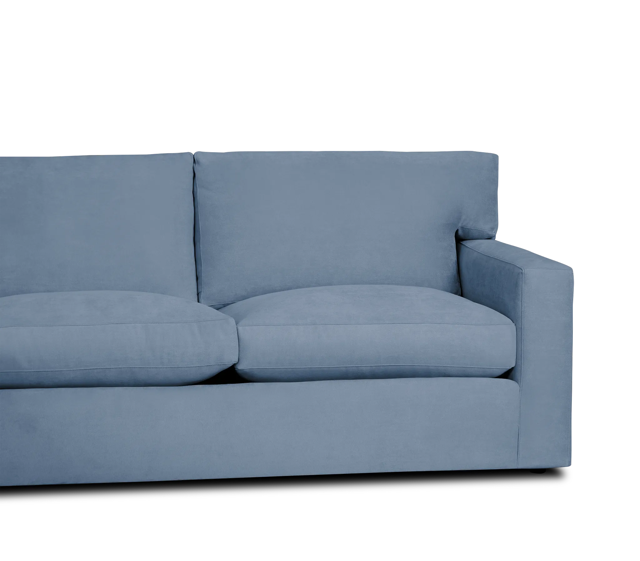Hudson Blue Fabric Large Two-arm Sectional