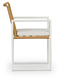 Sunrise White Aluminum Arm Chair