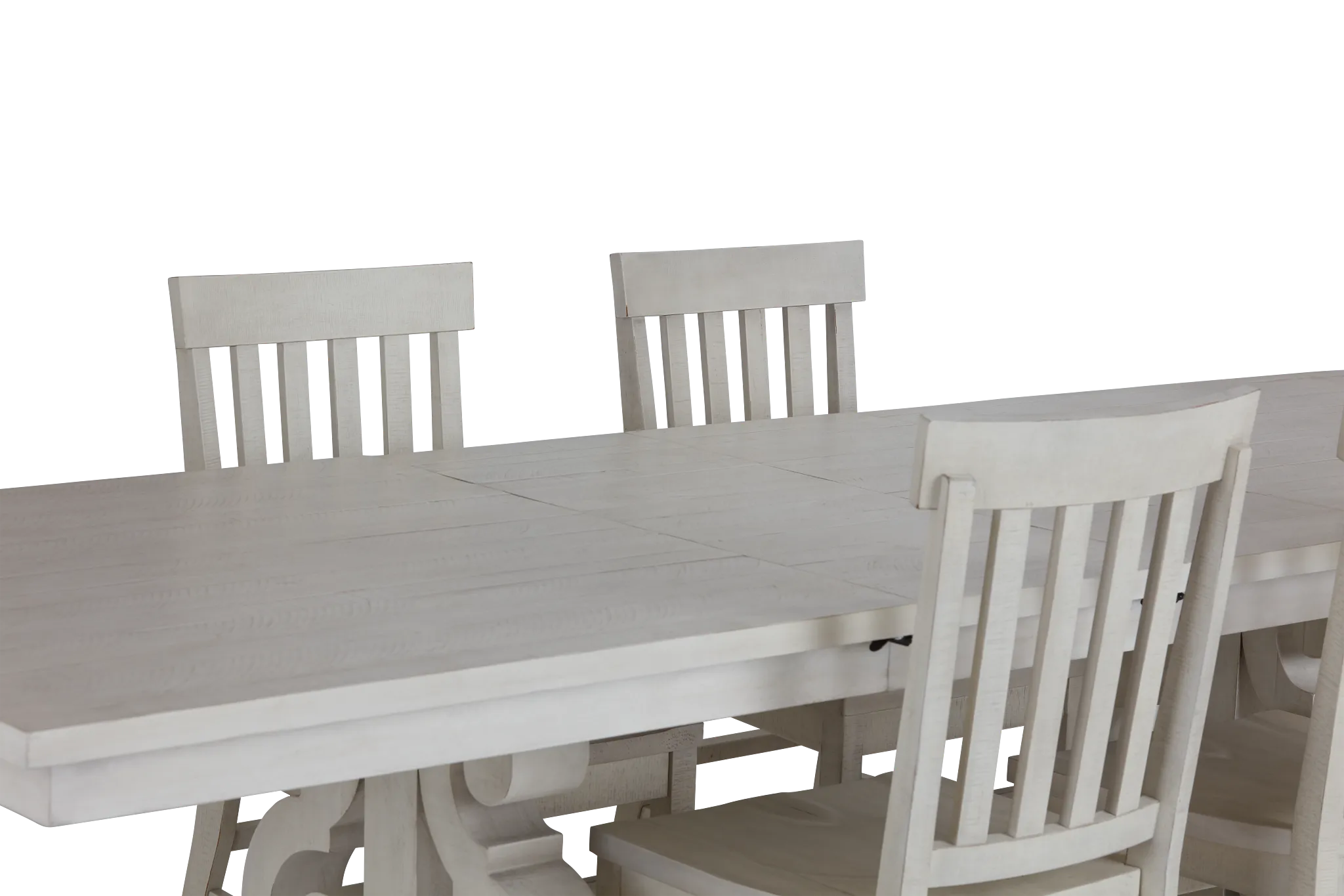 Sonoma Ivory Trestle Table & 4 Wood Chairs