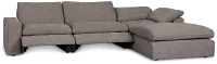 Drift Dark Gray Fabric Small Dual Power Right Bumper Sectional