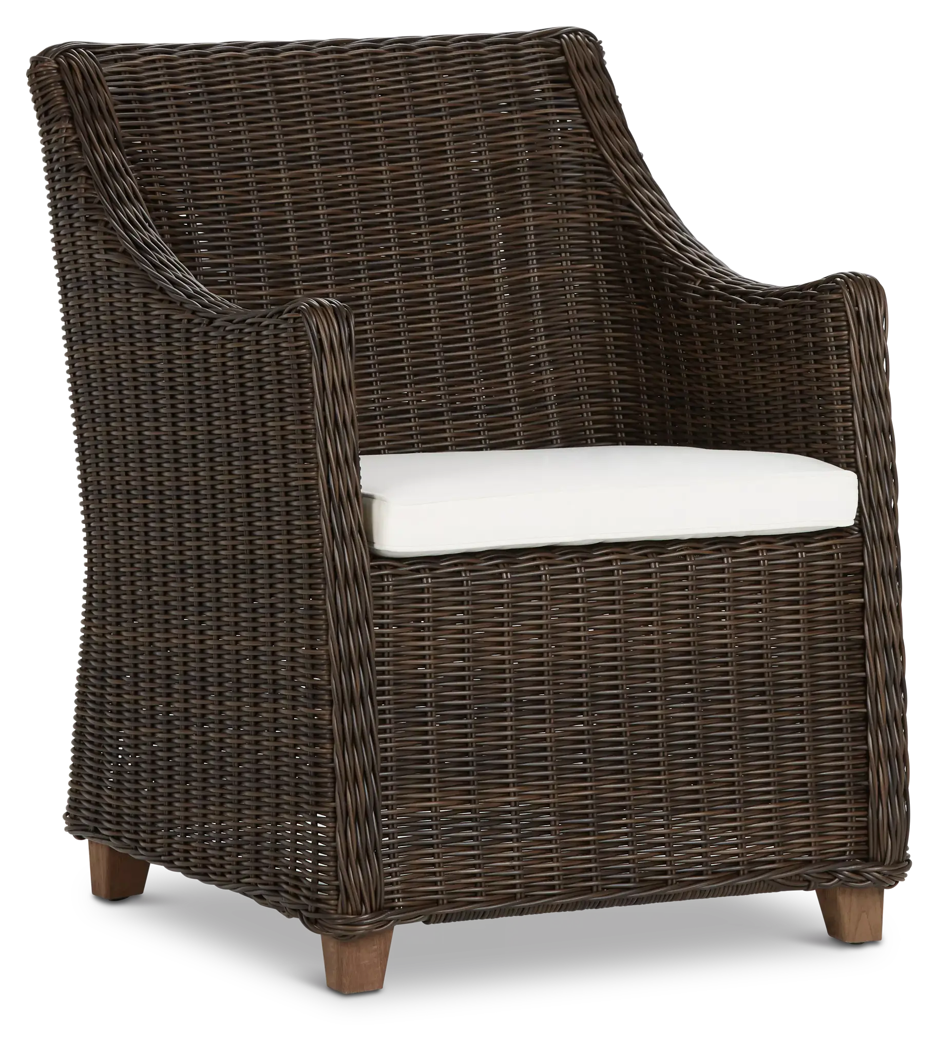 Canyon Dark Brown White Woven Arm Chair Canyon Dark Brown White Woven Arm Chair