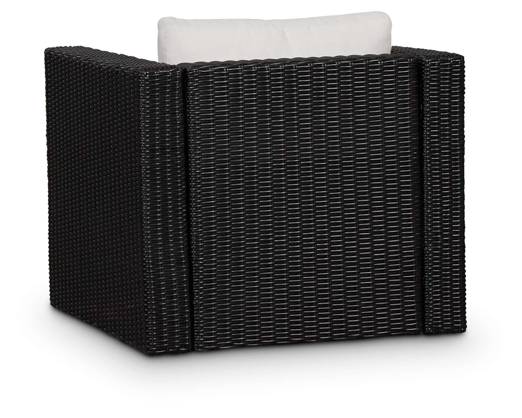 Montecito Black Swivel Chair With Light Beige Cushions Montecito Black Swivel Chair With Light Beige Cushions