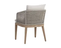 Ukiah Light Gray Cushioned Arm Chair