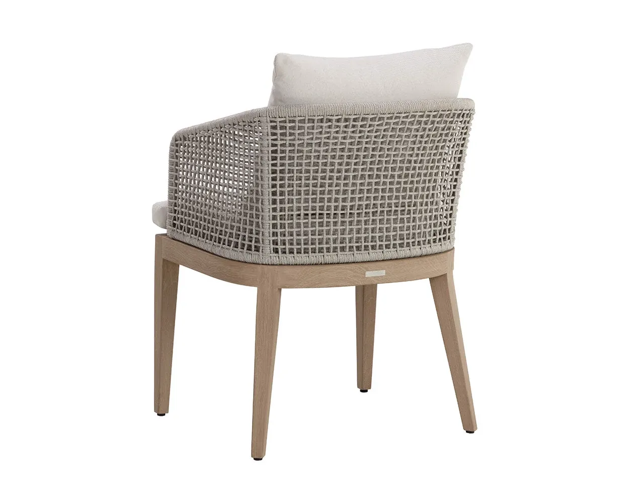 Ukiah Light Gray Cushioned Arm Chair