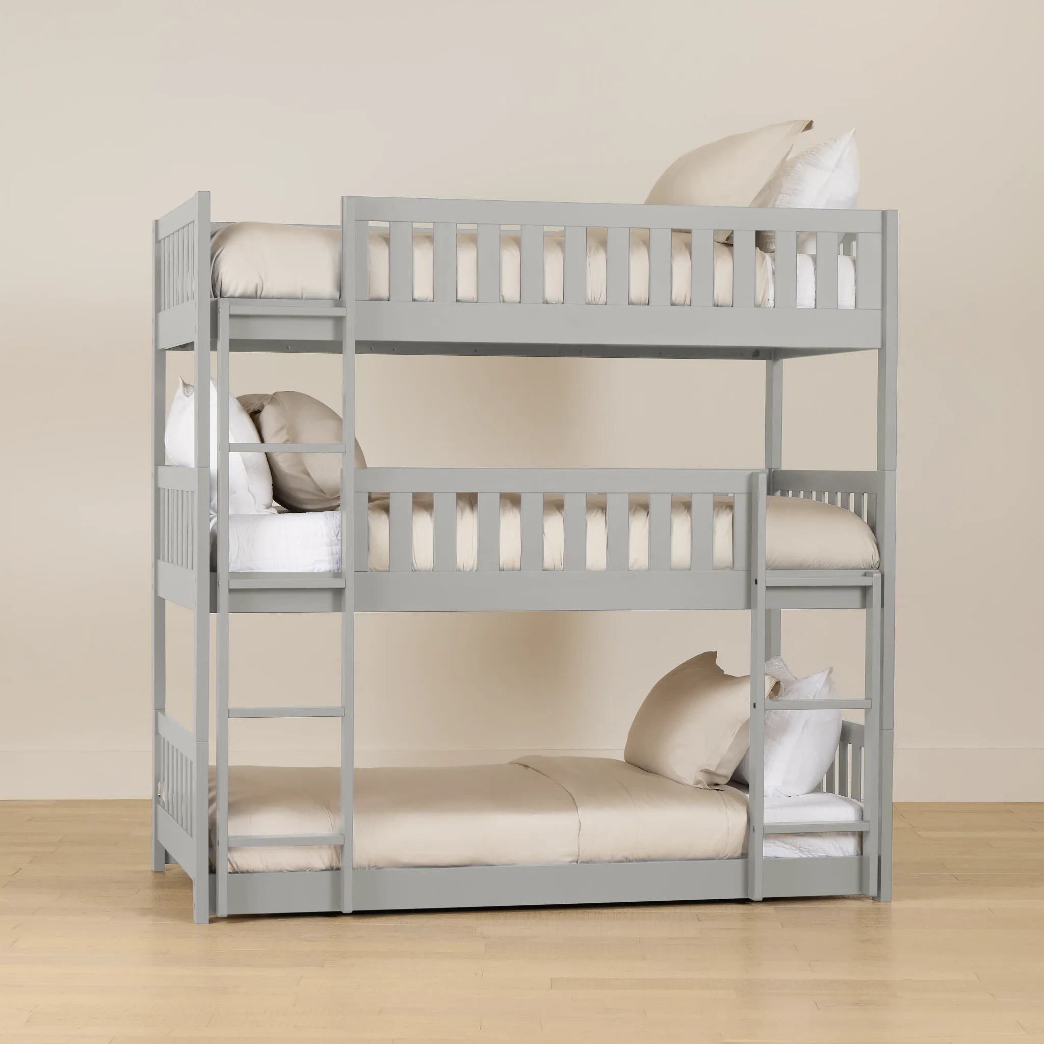 Charleston Gray Triple Bunk Bed