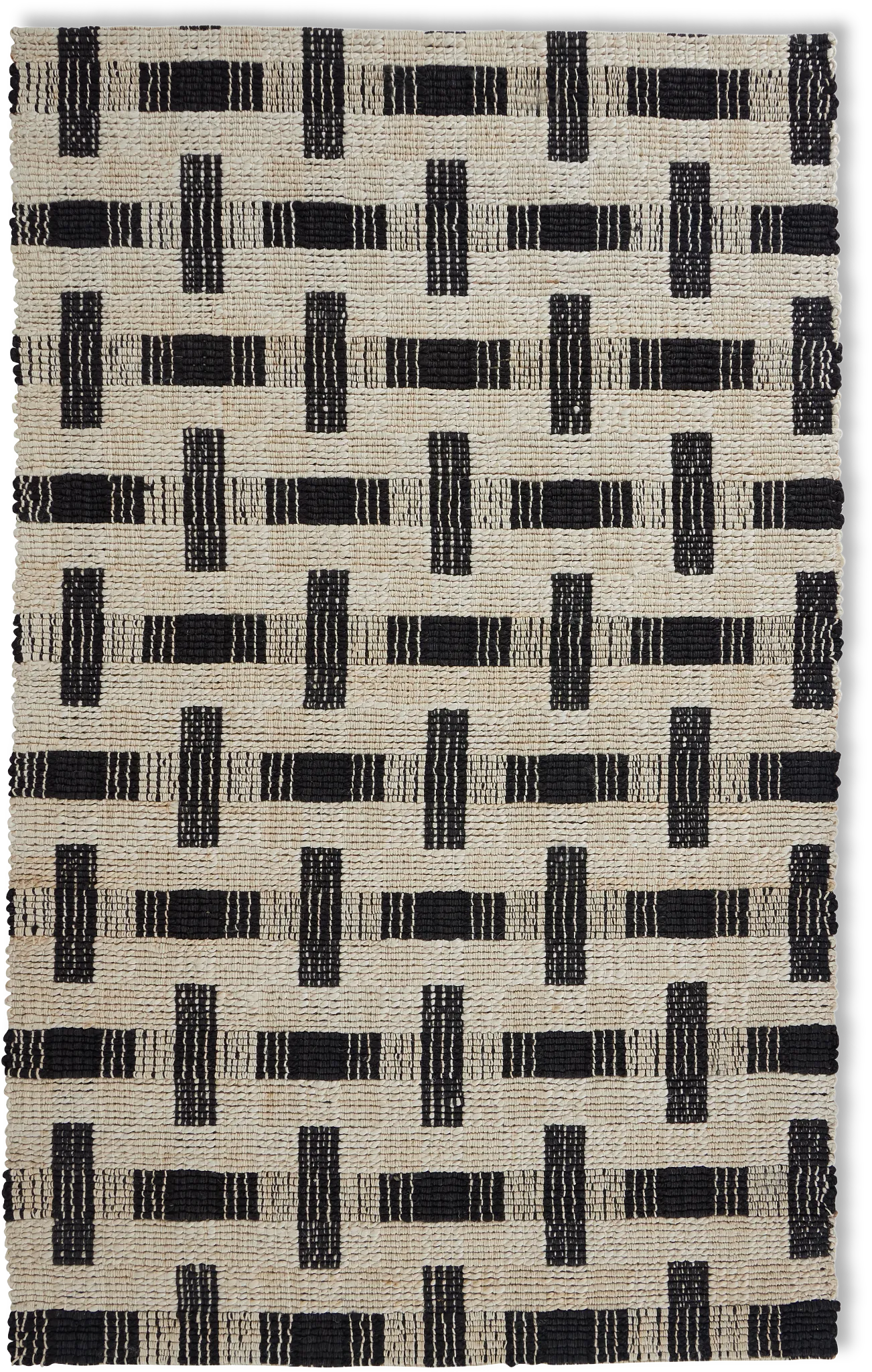Bone Black 8x10 Area Rug