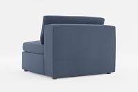 Destin Peyton Dark Blue Fabric Armless Chair