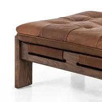 Ferda Brown Lthr/vinyl Ottoman