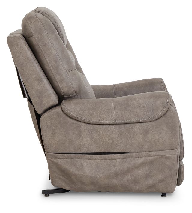 Toledo Taupe Micro Power Lift Recliner With Power Headrest (3)