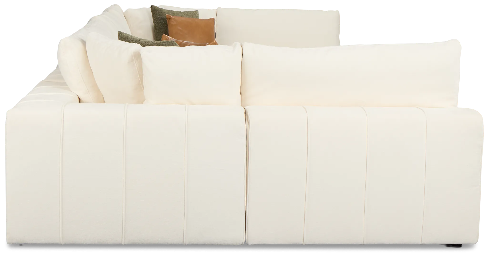 Cruz White Fabric 8-piece Pit Sectional