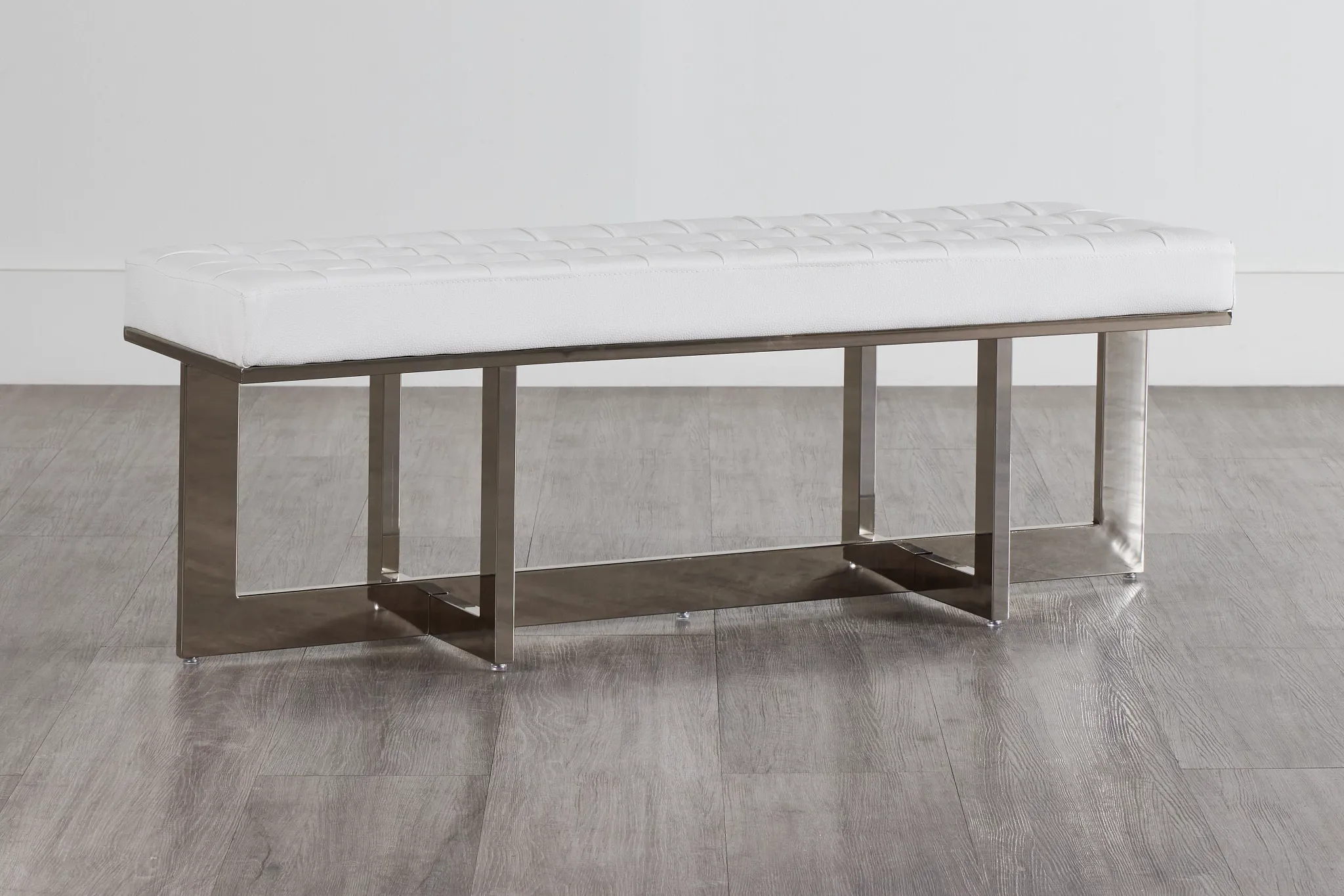 Cortina White Uph Bench