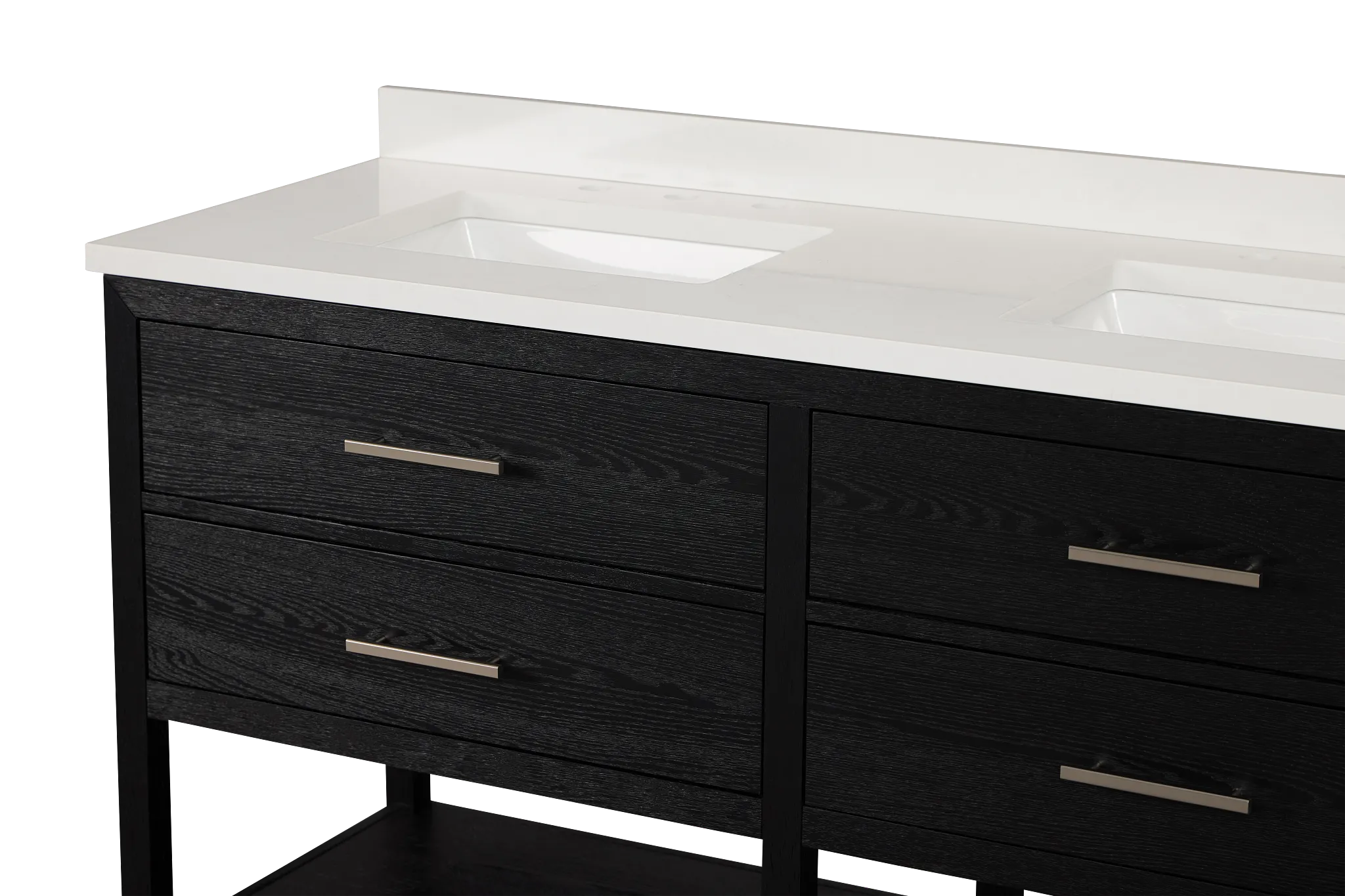 Alden Black 60" Double Bathroom Vanity