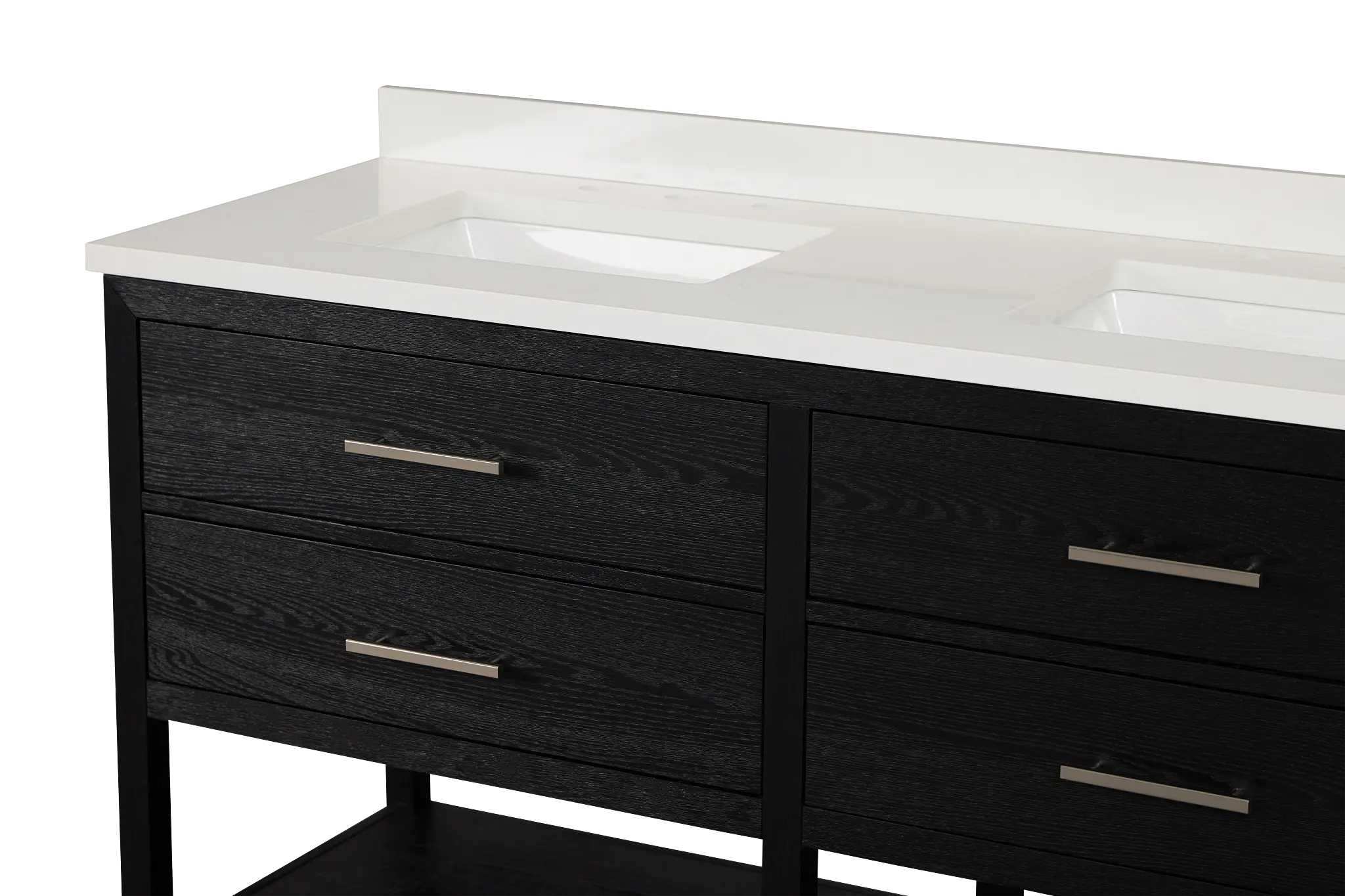 Alden Black 60" Double Bathroom Vanity Alden Black 60" Double Bathroom Vanity