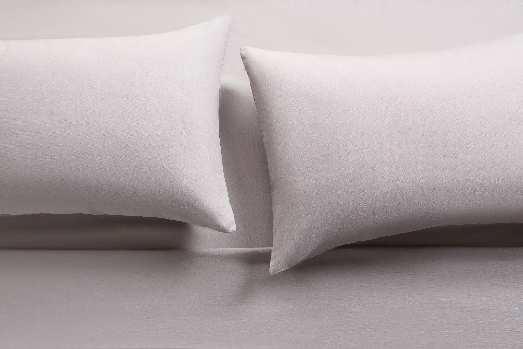 Rest & Renew Linen Blend Gray Set Of 2 Pillowcases