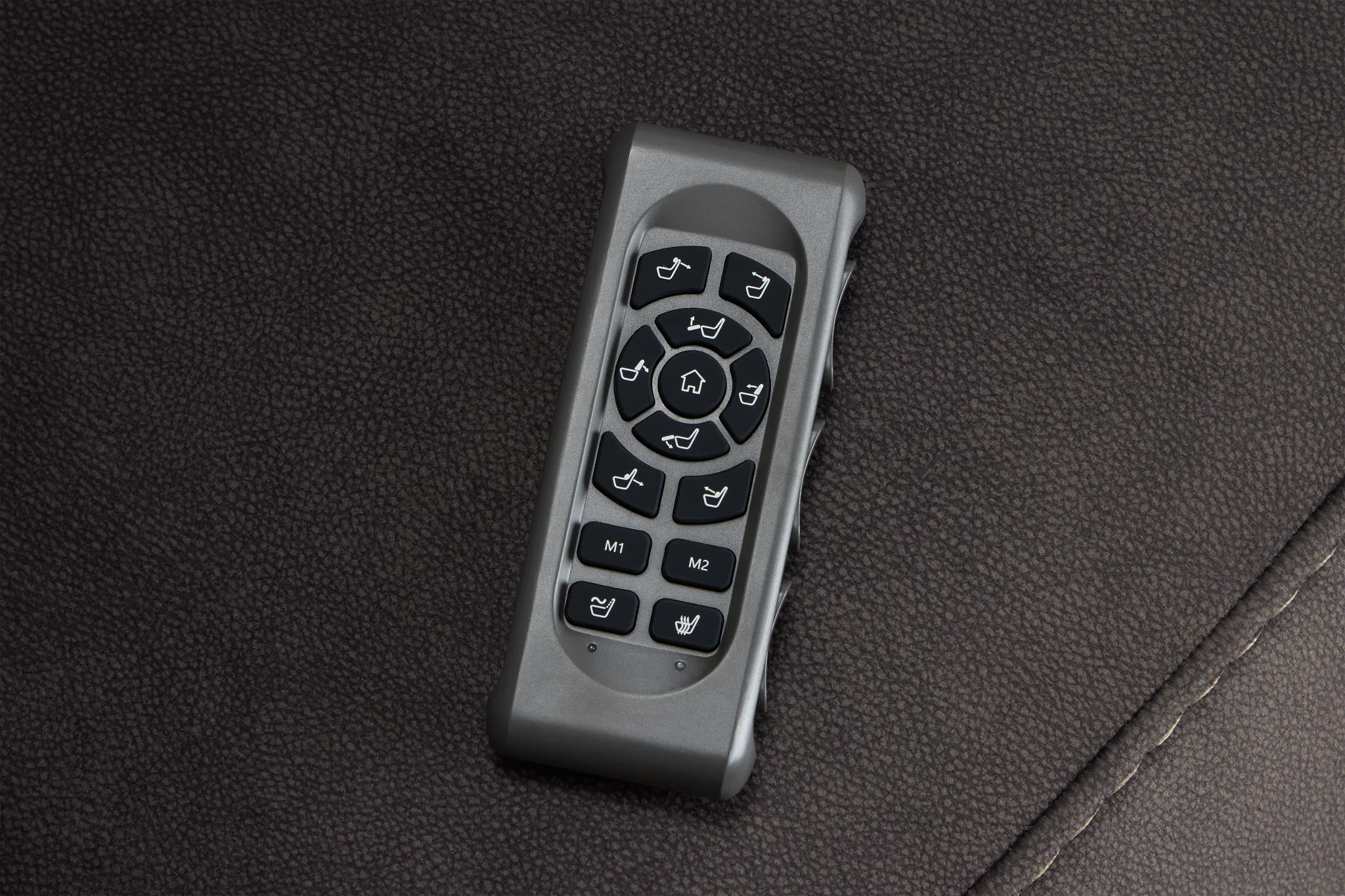 Archie Dark Brown Fabric Power Recliner With Heat And Massage