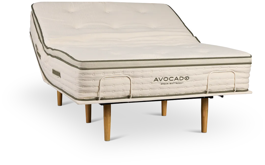 Avocado Green Cushion Firm Eco Adjustable Mattress Set