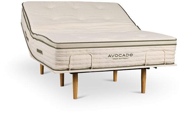 Avocado Green Cushion Firm Eco Adjustable Mattress Set