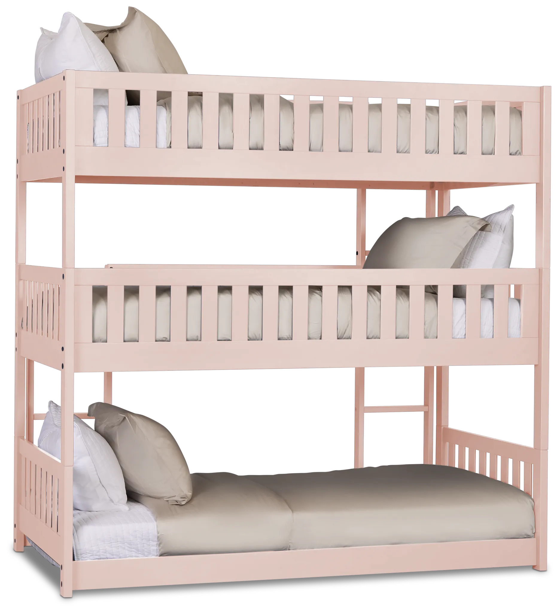 Charleston Pink Triple Bunk Bed