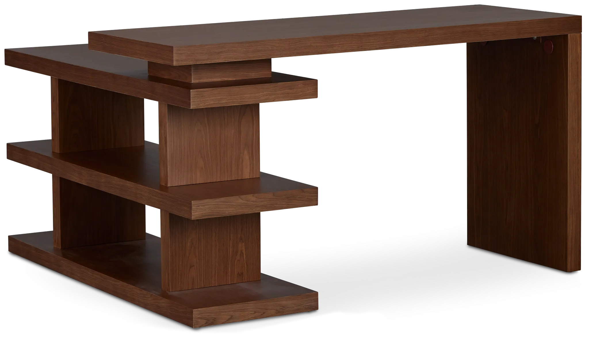 Olympia Mid Tone Wood L Desk