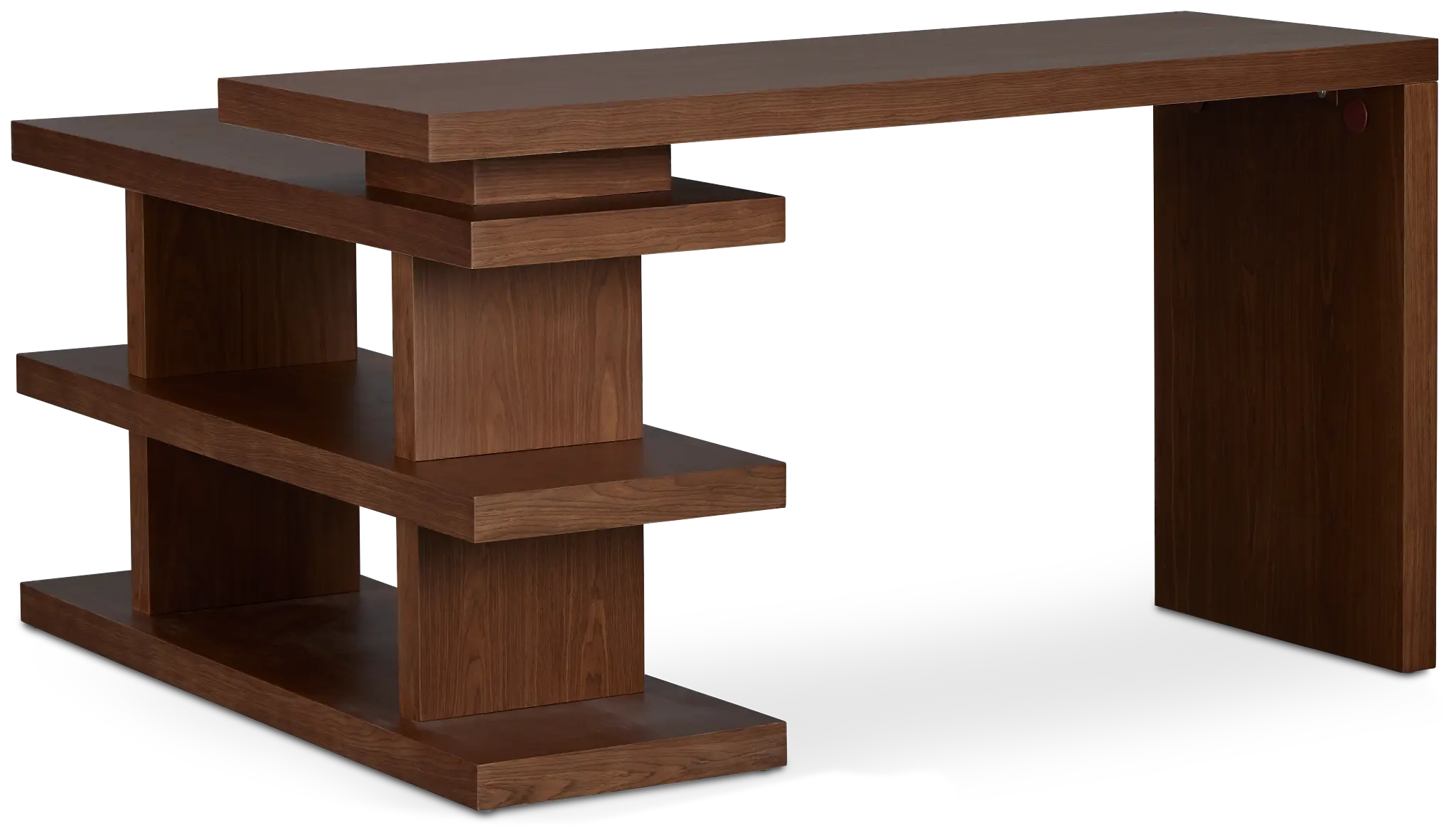Olympia Mid Tone Wood L Desk Olympia Mid Tone Wood L Desk