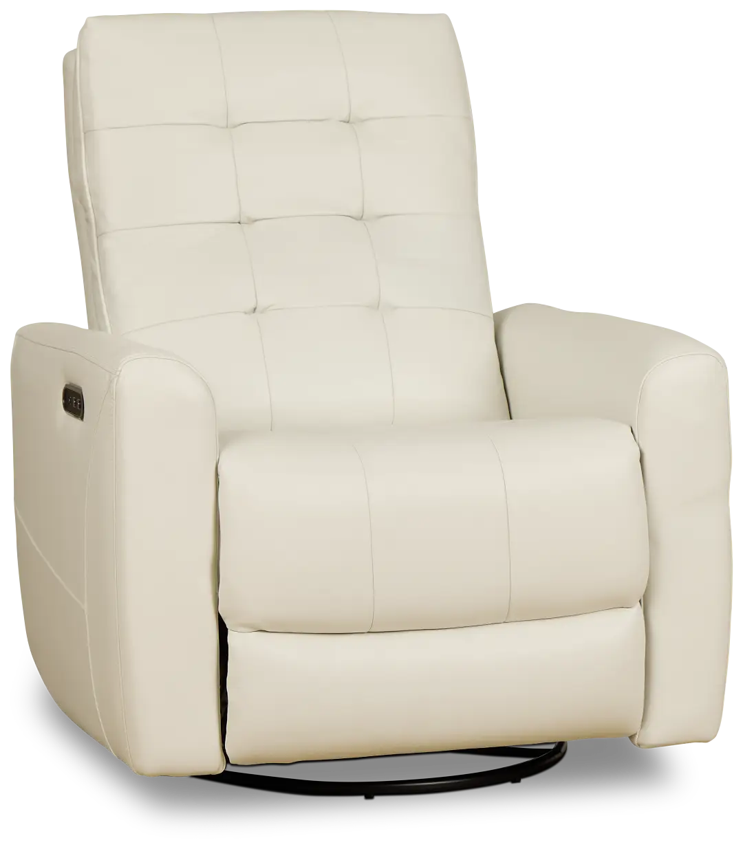 Izzy White Lthr/vinyl Power Swivel Glider Recliner Izzy White Lthr/vinyl Power Swivel Glider Recliner