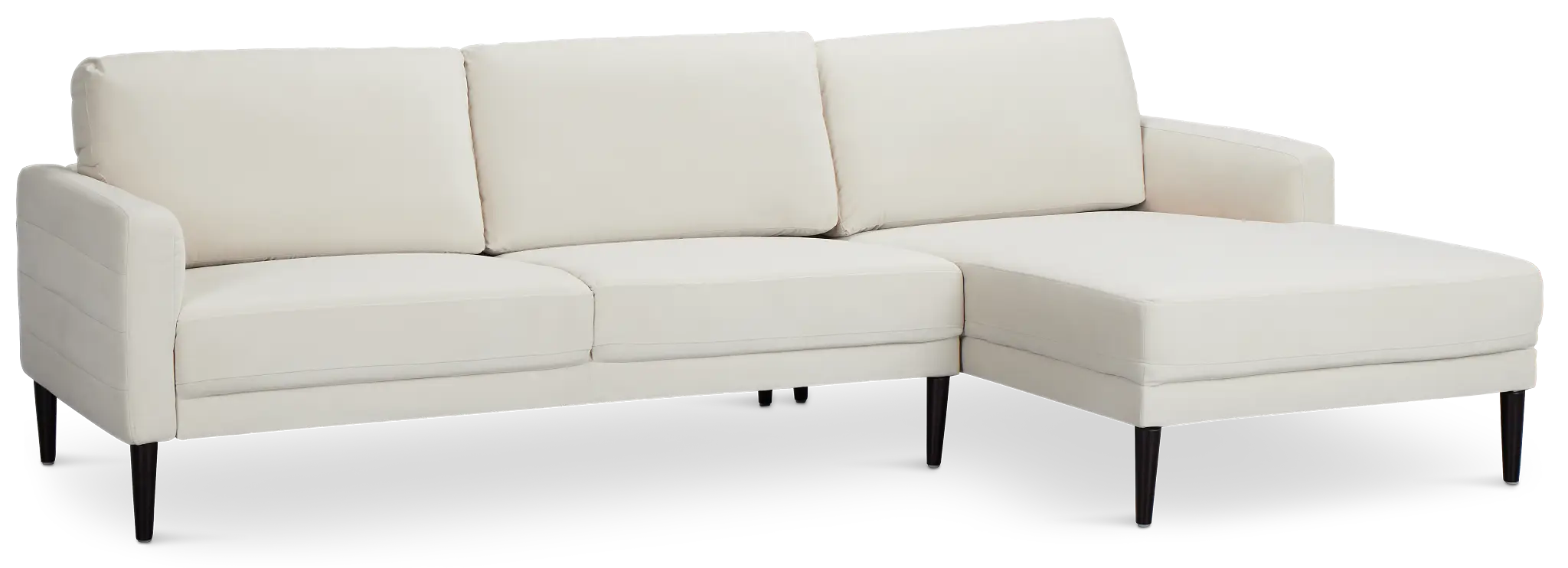 Nala Light Beige Velvet Right Chaise Sectional Nala Light Beige Velvet Right Chaise Sectional