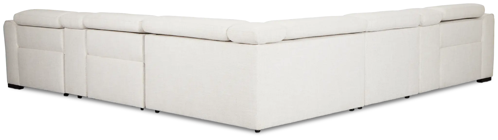 Ellis Light Beige Fabric Large Triple Power Reclining Two-arm Sectional Ellis Light Beige Fabric Large Triple Power Reclining Two-arm Sectional