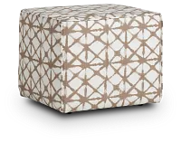 Shibori Light Gray Indoor/outdoor Accent Ottoman
