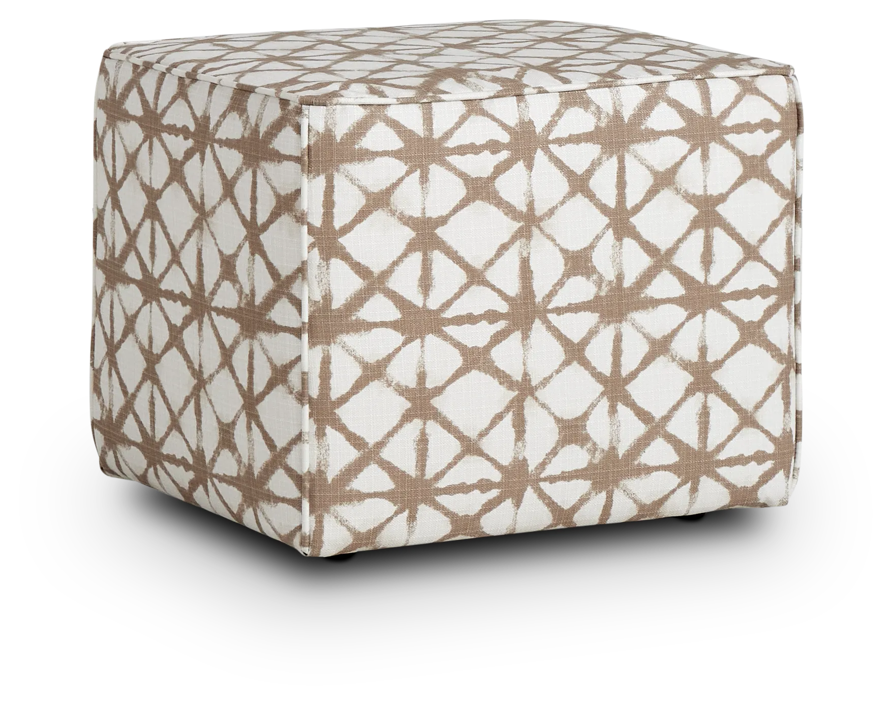 Shibori Light Gray Indoor/outdoor Accent Ottoman