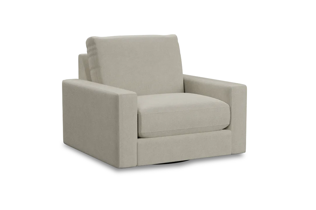 Edgewater Suave Beige Swivel Chair