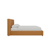 Grayton Elite Light Brown 44" Upholstered Platform Bed