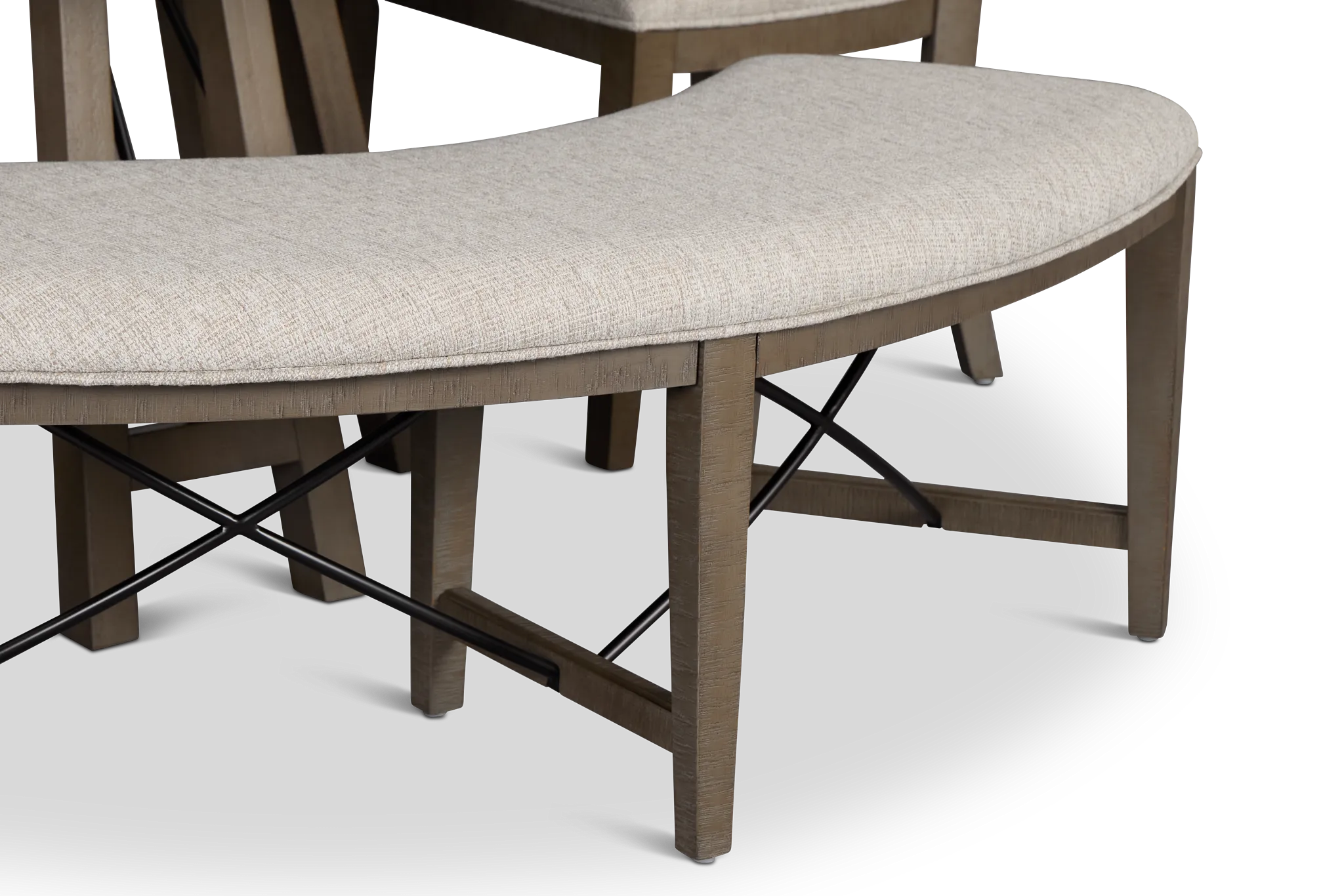 Heron Cove Light Tone Round Table, 3 Chairs & Bench