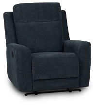 Dean Dark Blue Fabric Recliner