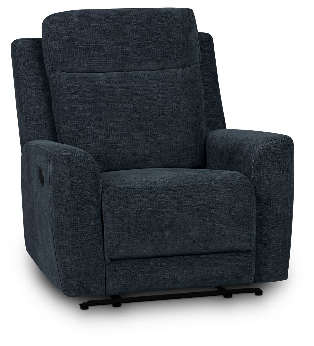 Dean Dark Blue Fabric Recliner