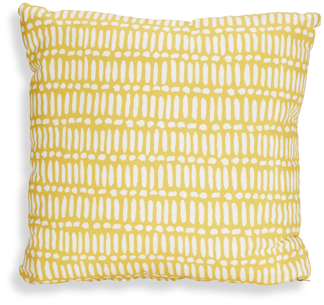 Deja Yellow 20" Indoor/outdoor Accent Pillow
