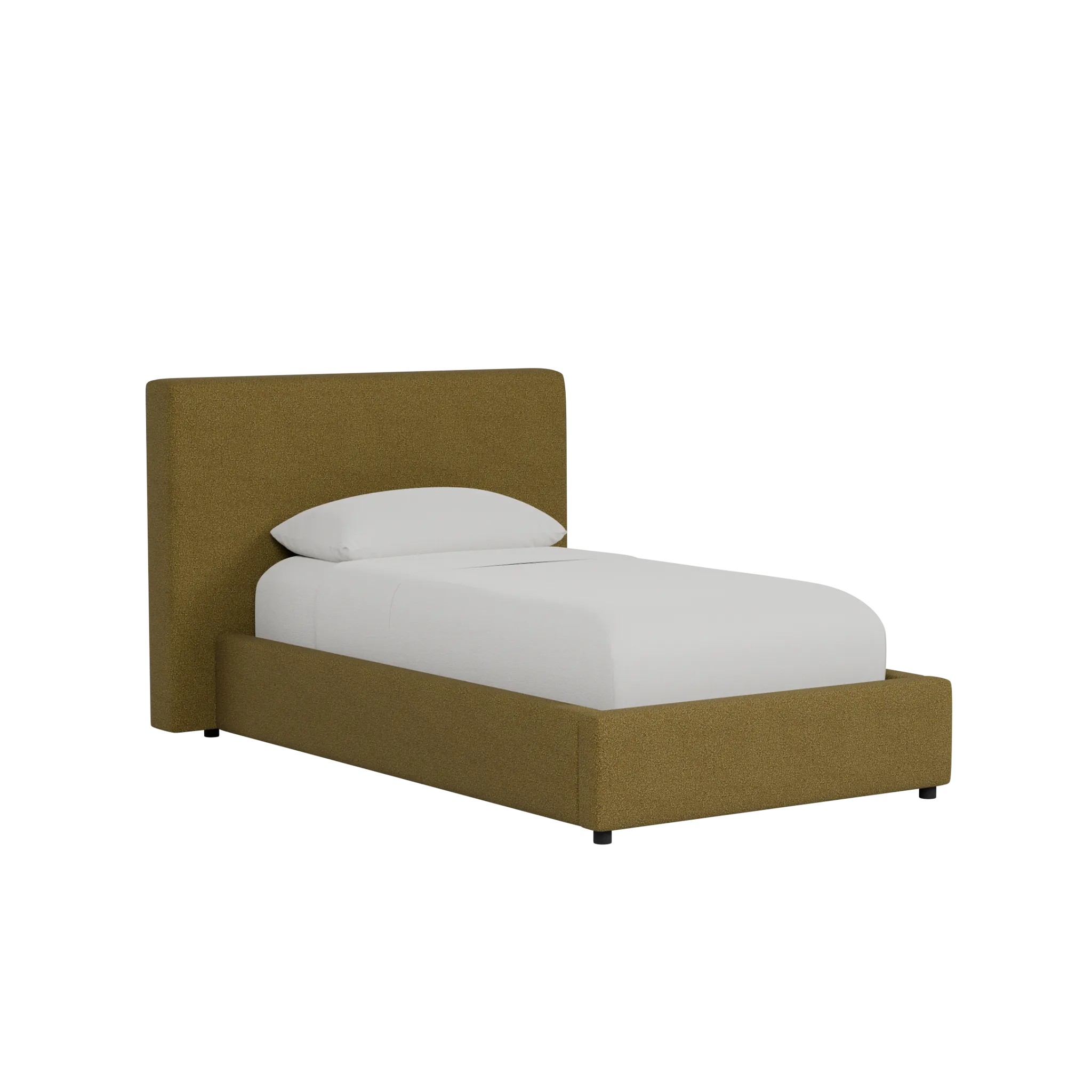 Grayton Peyton White 44" Upholstered Platform Bed