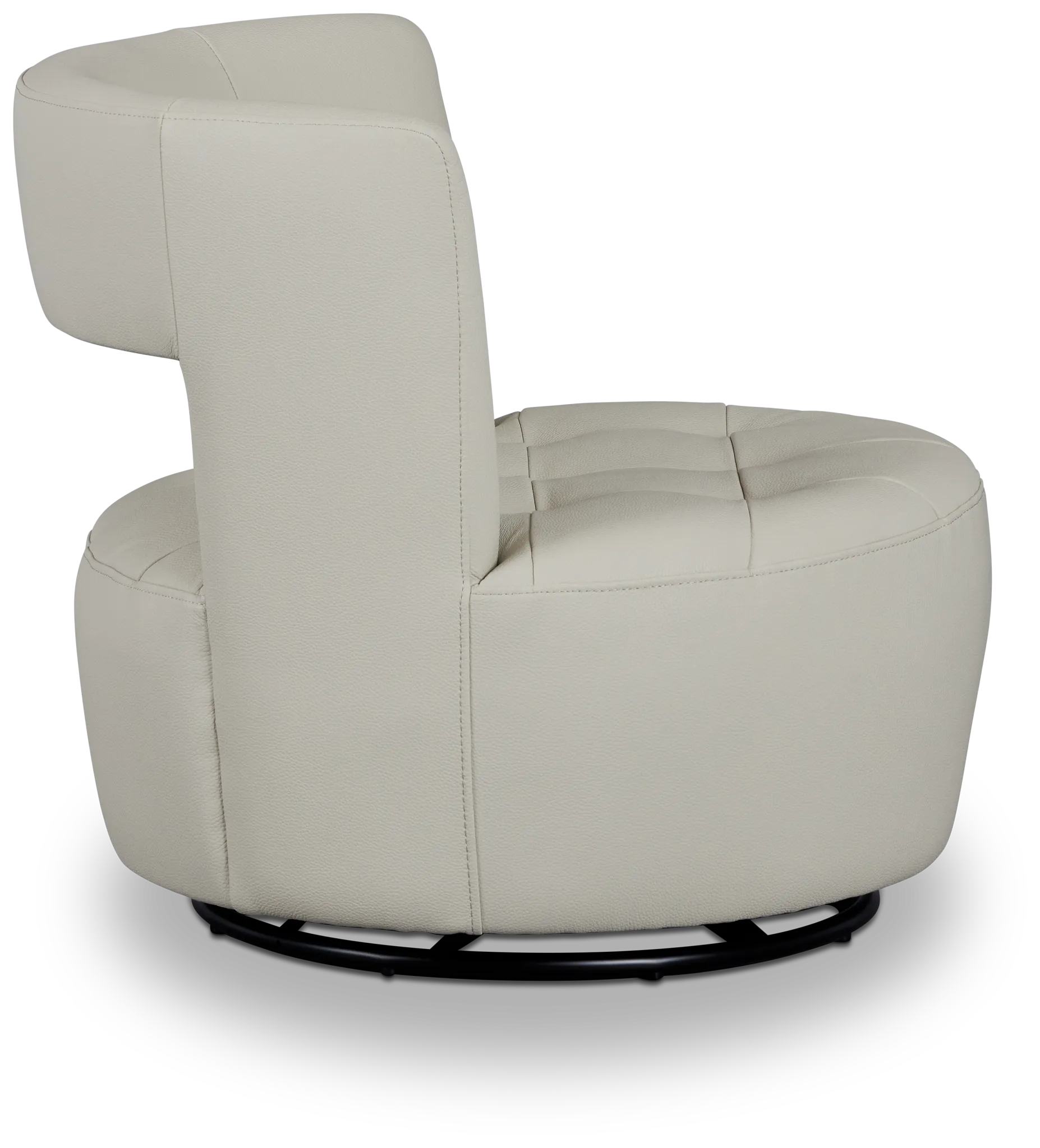 Zion Light Beige Micro Swivel Accent Chair