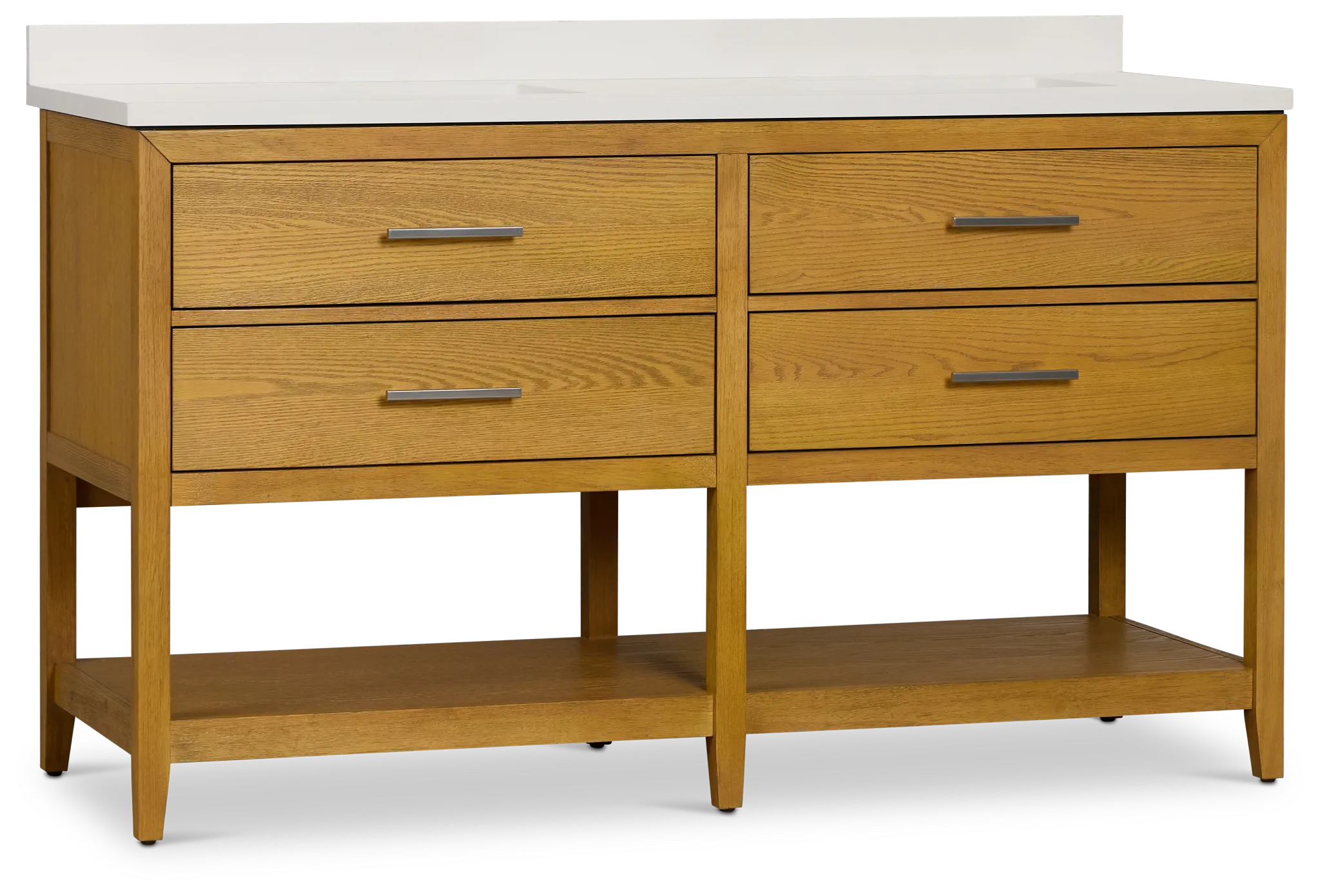 Alden Light Tone 60" Double Bathroom Vanity