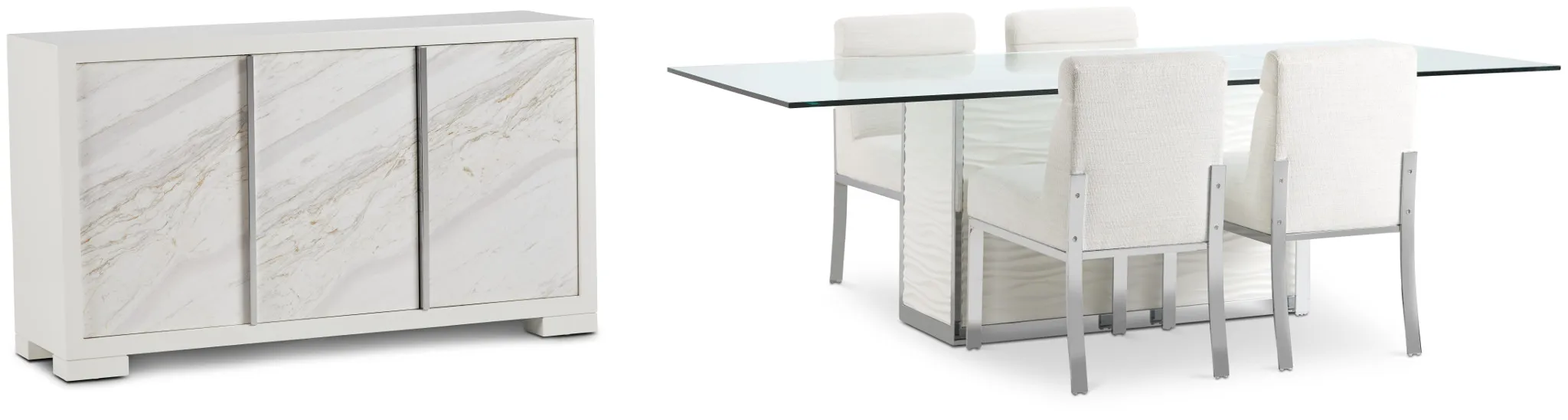 Ocean Drive 100" Glass Dining Room