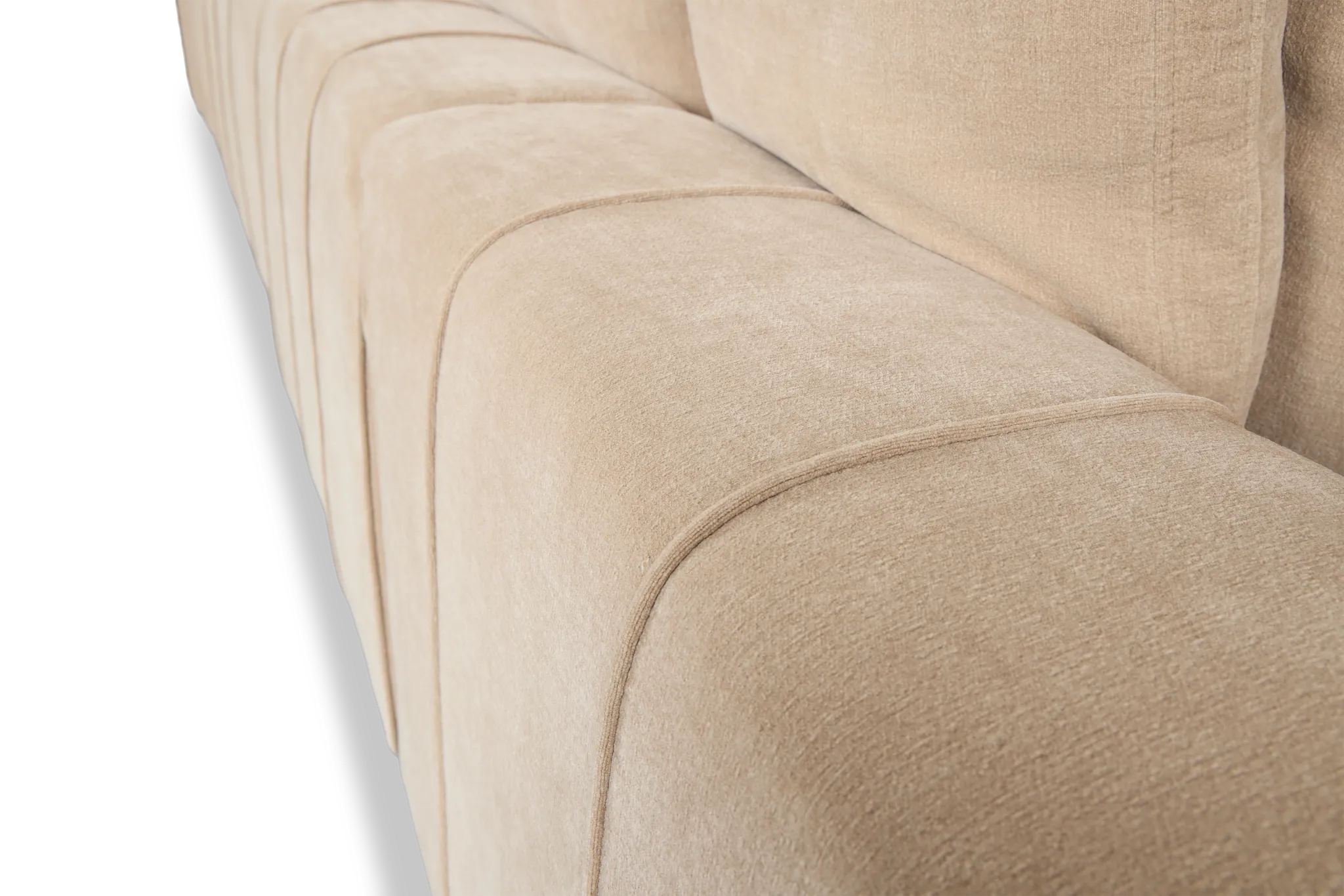 Cruz Light Beige Fabric 3-piece Modular Sofa