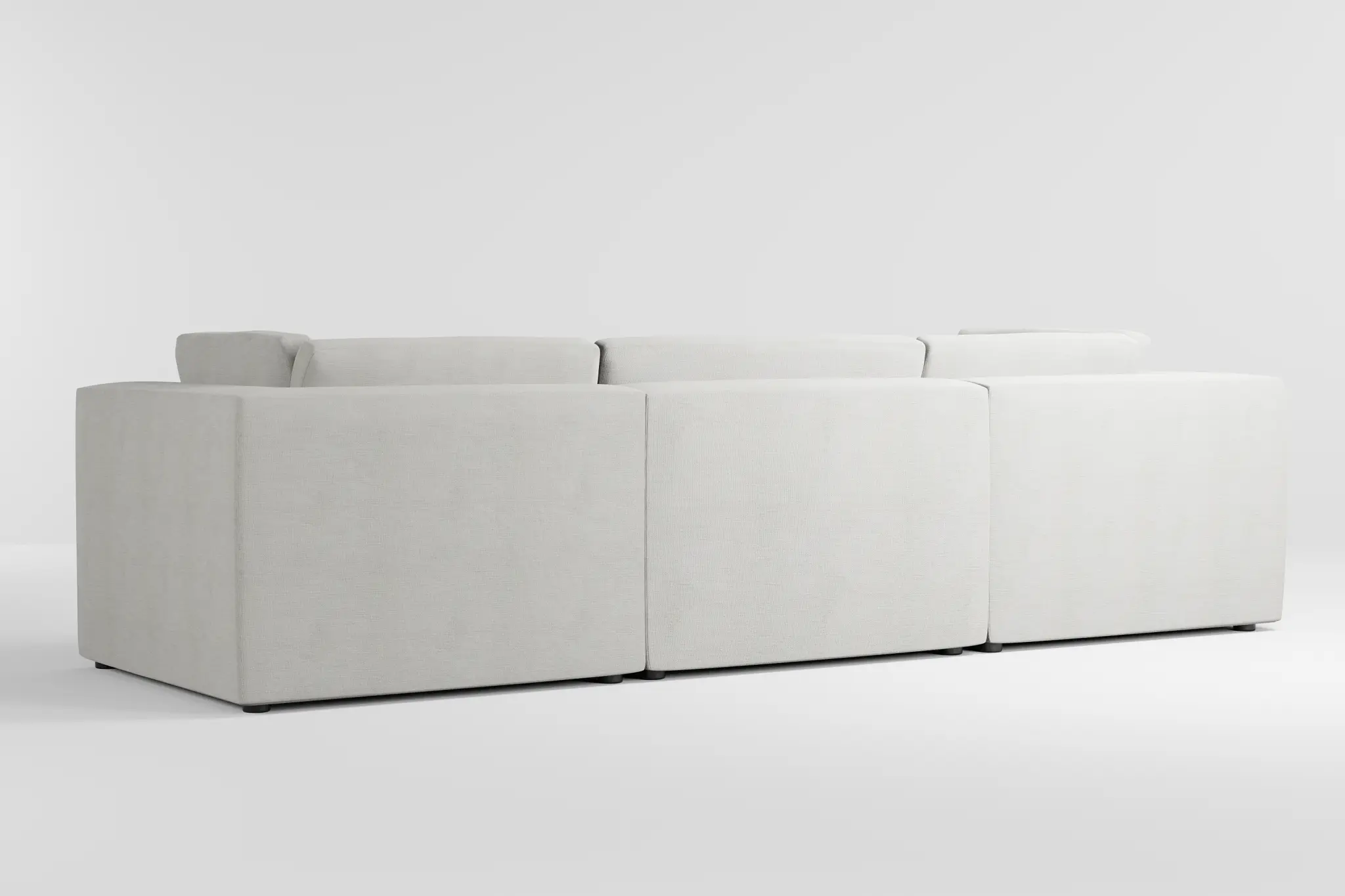 Destin Maguire Ivory Fabric 4-piece Bumper Sectional Destin Maguire Ivory Fabric 4-piece Bumper Sectional