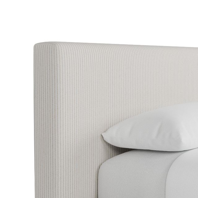 Grayton Lucy Light Beige 44" Upholstered Platform Bed