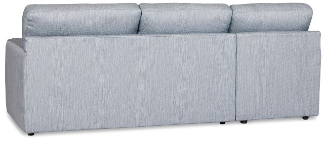 Rhodes Light Blue Fabric Left Chaise Sectional