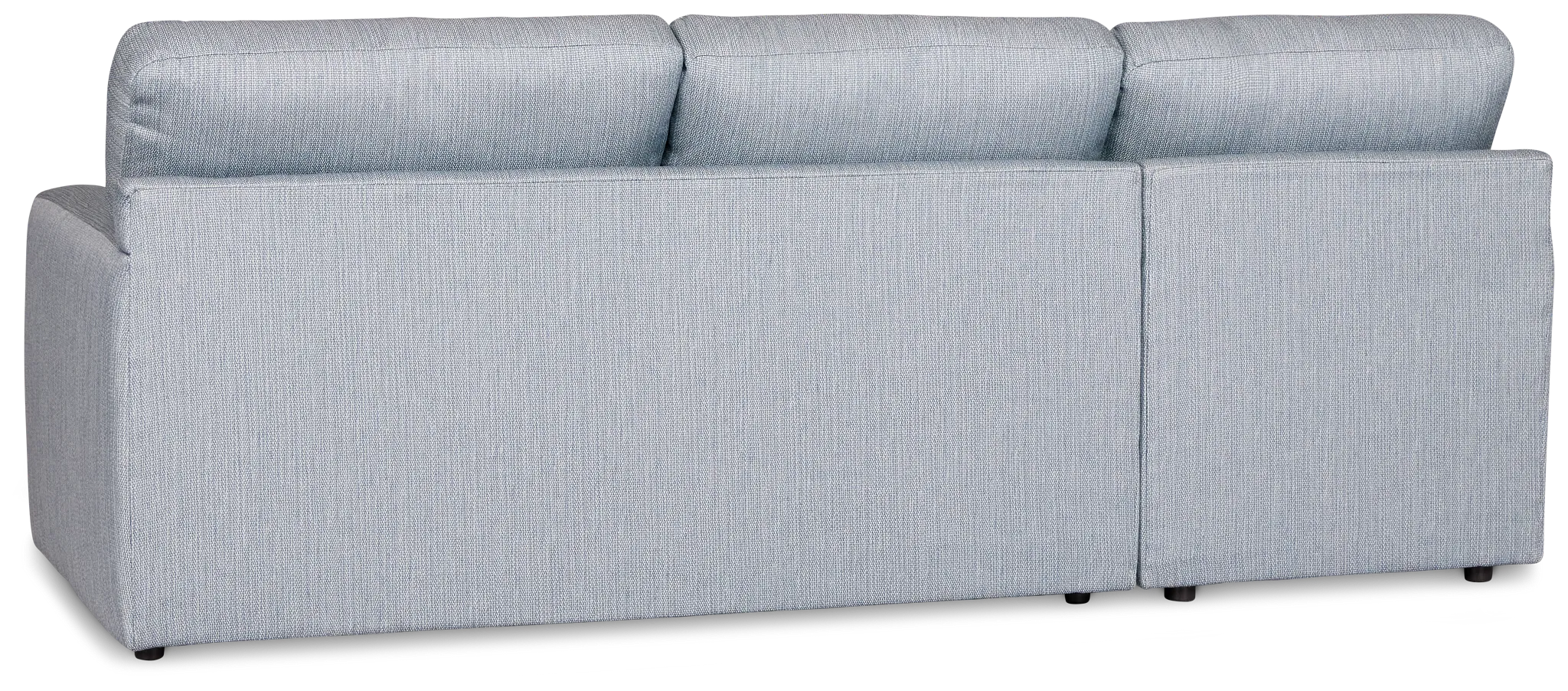 Rhodes Light Blue Fabric Left Chaise Sectional