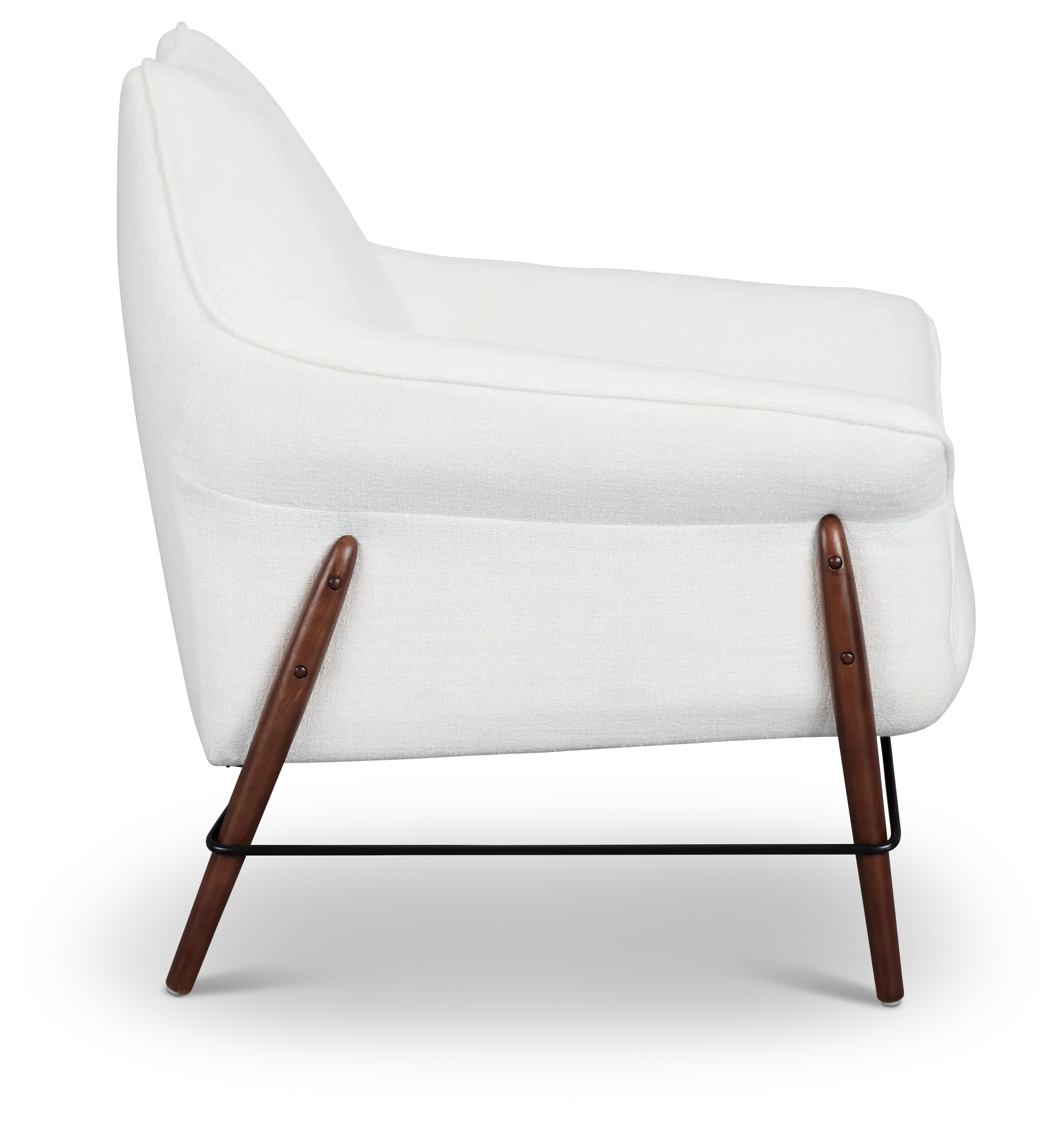Nathan White Fabric Accent Chair