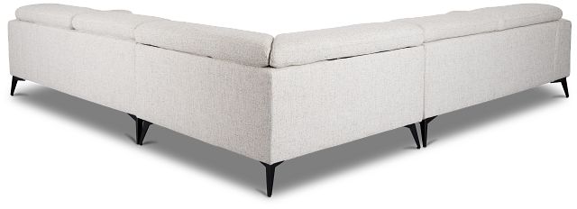 Alina Beige Fabric Small Two-arm Sectional