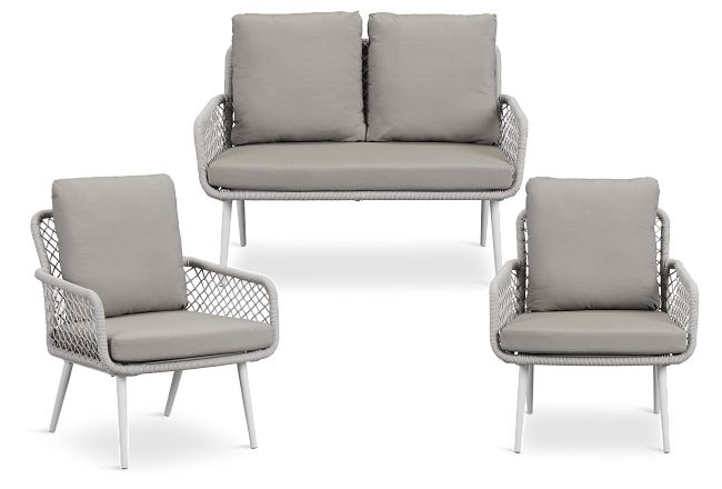 Andes Gray Woven Outdoor Living Room Set